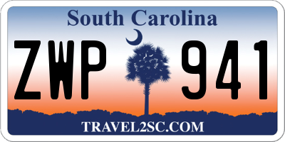 SC license plate ZWP941
