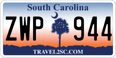 SC license plate ZWP944