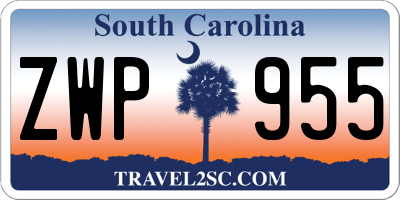 SC license plate ZWP955