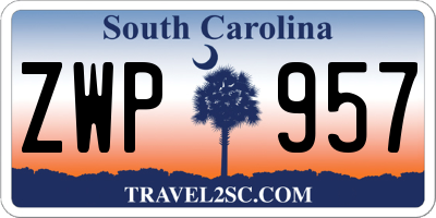 SC license plate ZWP957