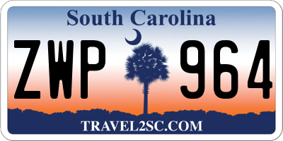 SC license plate ZWP964