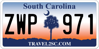 SC license plate ZWP971