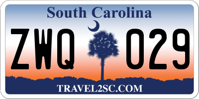 SC license plate ZWQ029