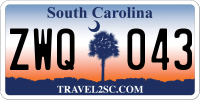 SC license plate ZWQ043
