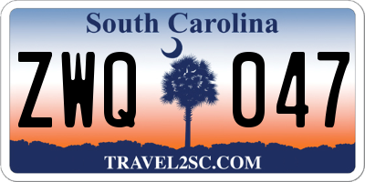 SC license plate ZWQ047