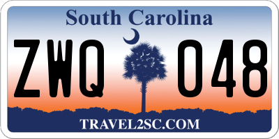 SC license plate ZWQ048