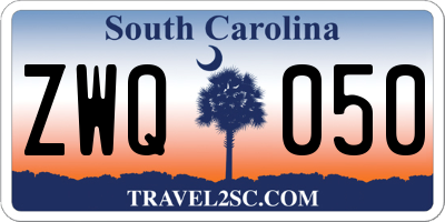 SC license plate ZWQ050