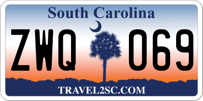 SC license plate ZWQ069