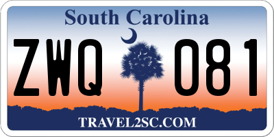 SC license plate ZWQ081