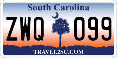 SC license plate ZWQ099