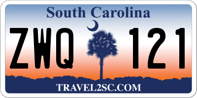 SC license plate ZWQ121