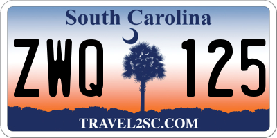 SC license plate ZWQ125