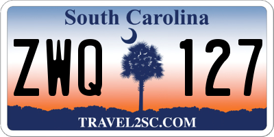 SC license plate ZWQ127