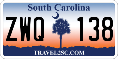 SC license plate ZWQ138