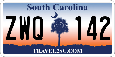 SC license plate ZWQ142