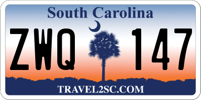SC license plate ZWQ147
