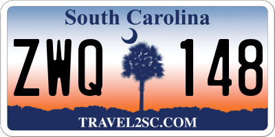 SC license plate ZWQ148