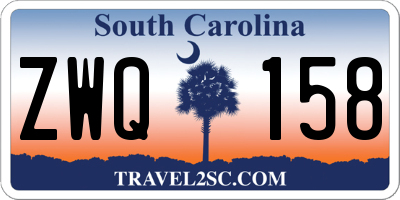 SC license plate ZWQ158