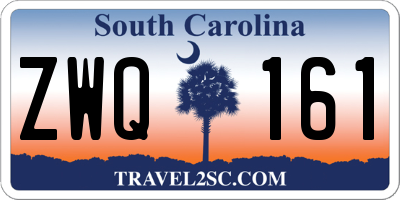 SC license plate ZWQ161