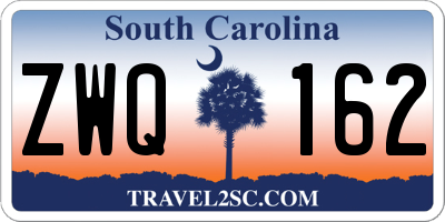 SC license plate ZWQ162