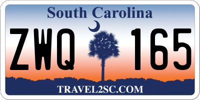 SC license plate ZWQ165
