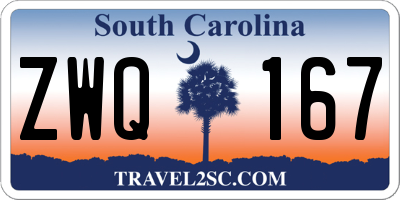 SC license plate ZWQ167