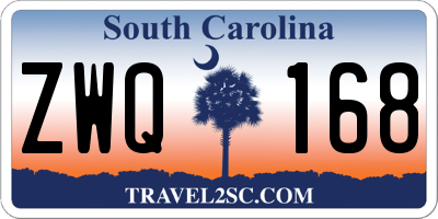 SC license plate ZWQ168