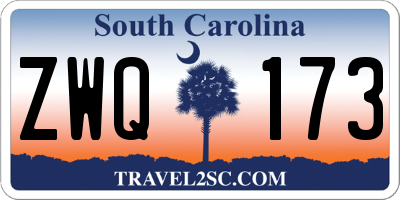 SC license plate ZWQ173