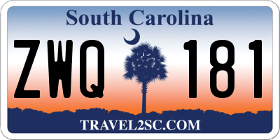 SC license plate ZWQ181