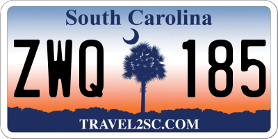 SC license plate ZWQ185