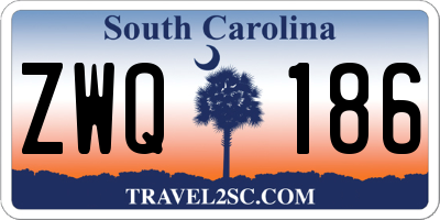 SC license plate ZWQ186