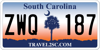 SC license plate ZWQ187