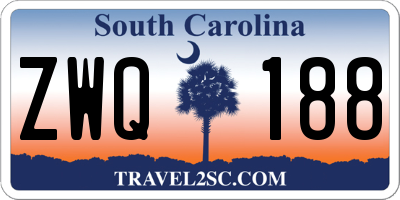 SC license plate ZWQ188