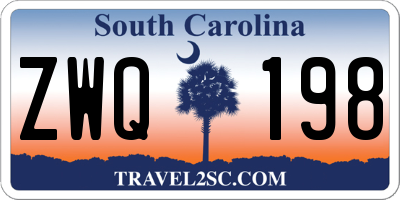 SC license plate ZWQ198