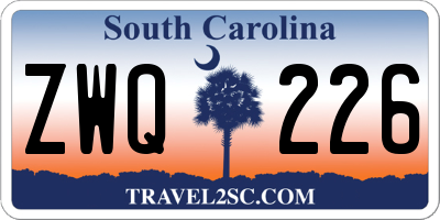 SC license plate ZWQ226
