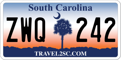 SC license plate ZWQ242