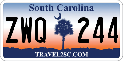 SC license plate ZWQ244