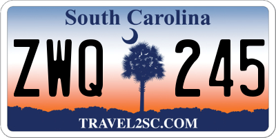 SC license plate ZWQ245