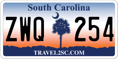 SC license plate ZWQ254