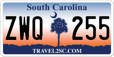 SC license plate ZWQ255