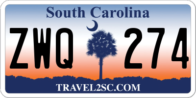 SC license plate ZWQ274