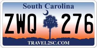 SC license plate ZWQ276
