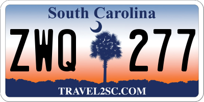 SC license plate ZWQ277