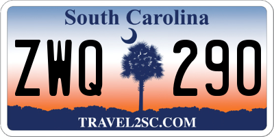 SC license plate ZWQ290