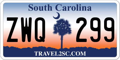 SC license plate ZWQ299