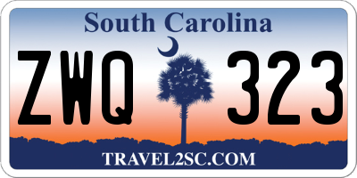 SC license plate ZWQ323