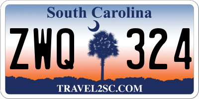 SC license plate ZWQ324