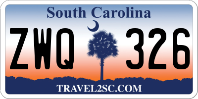 SC license plate ZWQ326