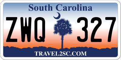 SC license plate ZWQ327