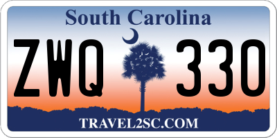 SC license plate ZWQ330